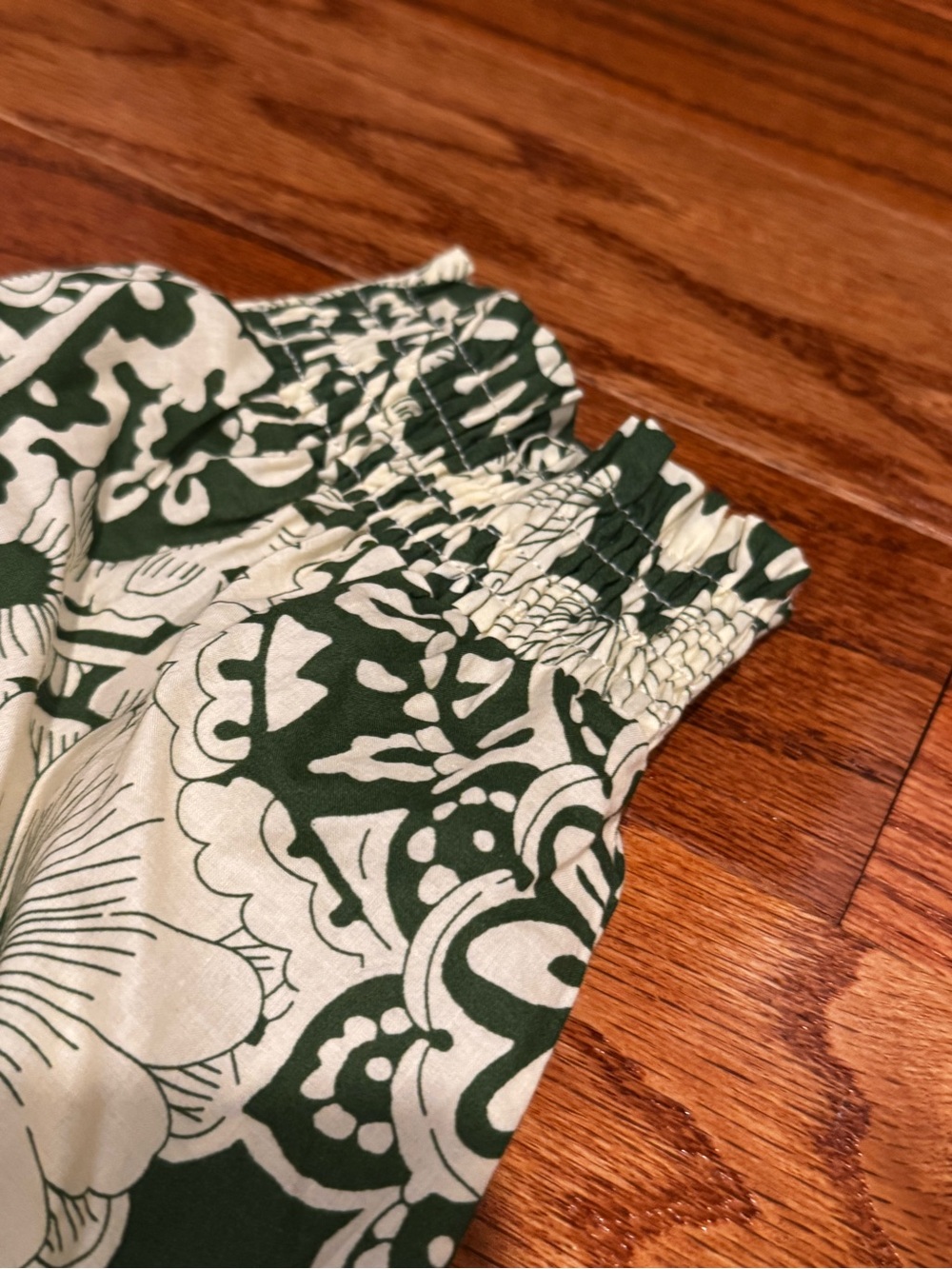 Umgee Green & White Paisley Floral 100% Cotton Midi Maxi Dress Size Medium Boho - Picture 3 of 5